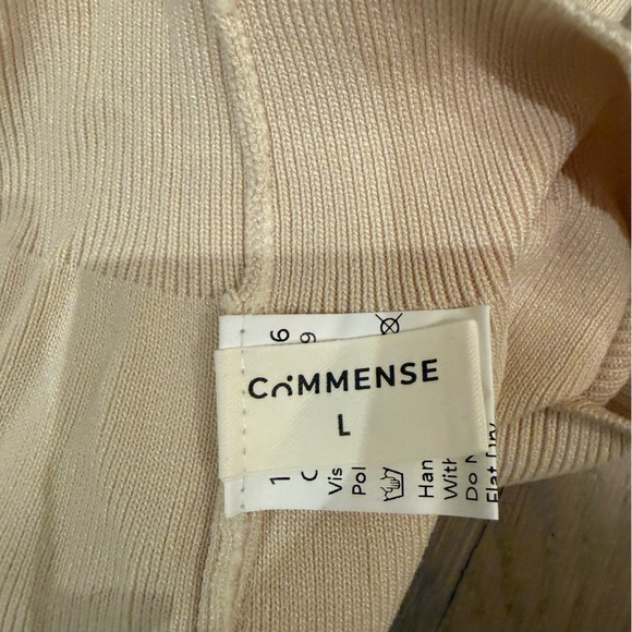 Commense Cream Ribbed Knit Top - Picture 6 of 9
